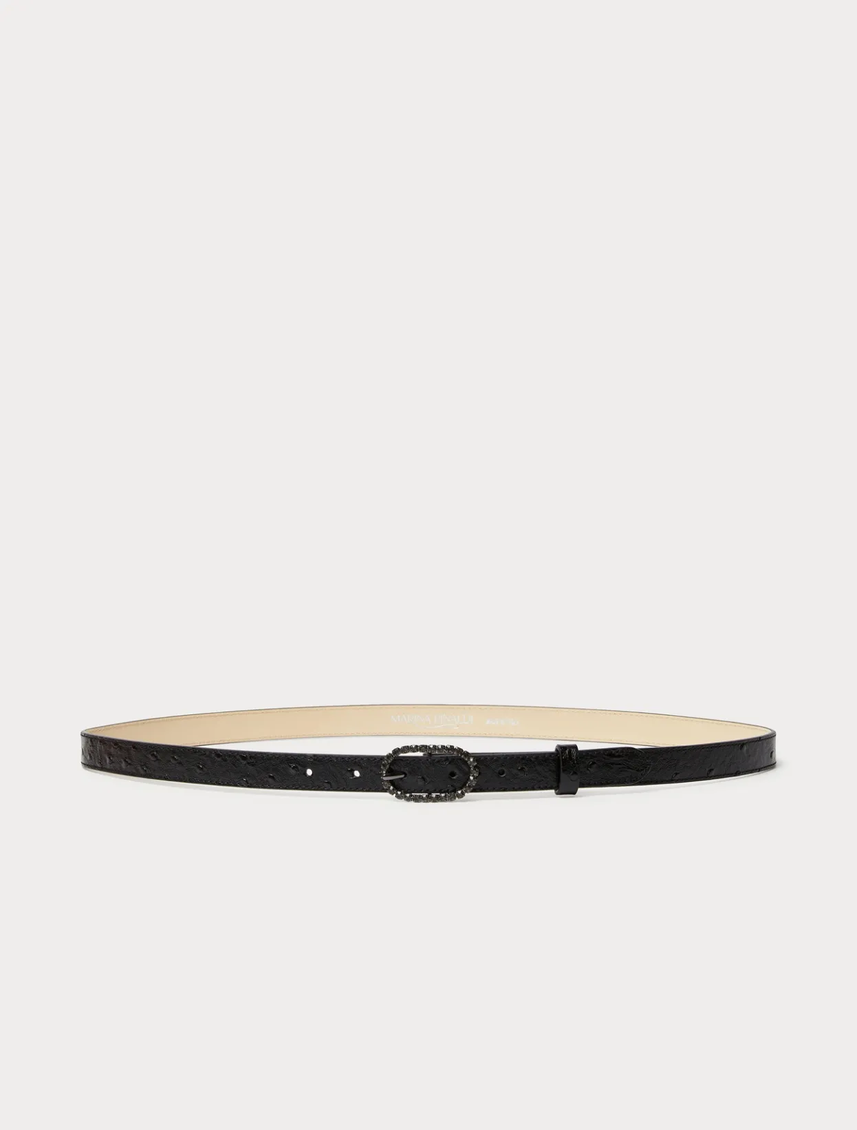 Accessories | Accessories | Marina Rinaldi Animal-print leather belt BLACK