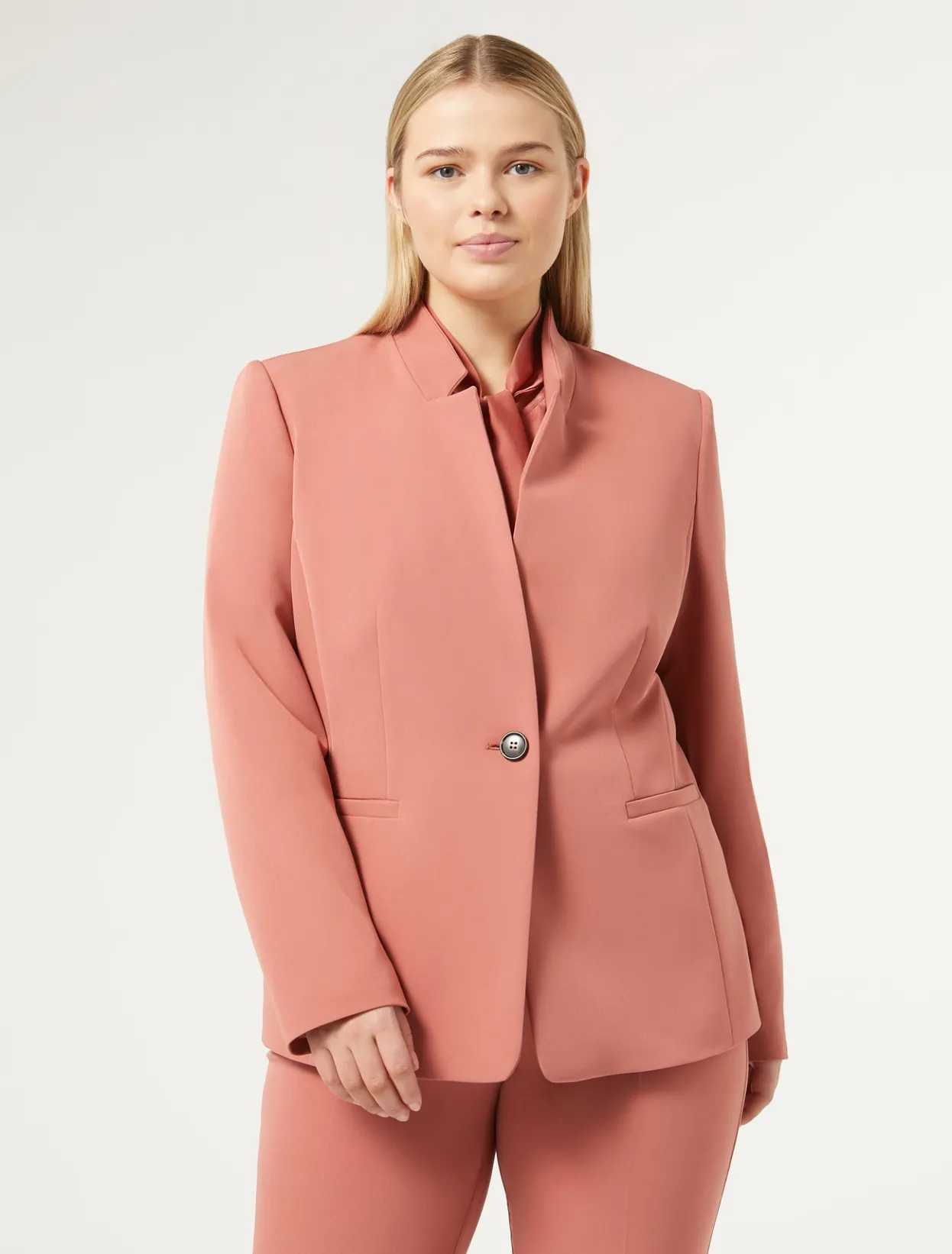 Jacket & Blazers | Jacket & Blazers | Marina Rinaldi Blazer in technical fabric TERRACOTTA