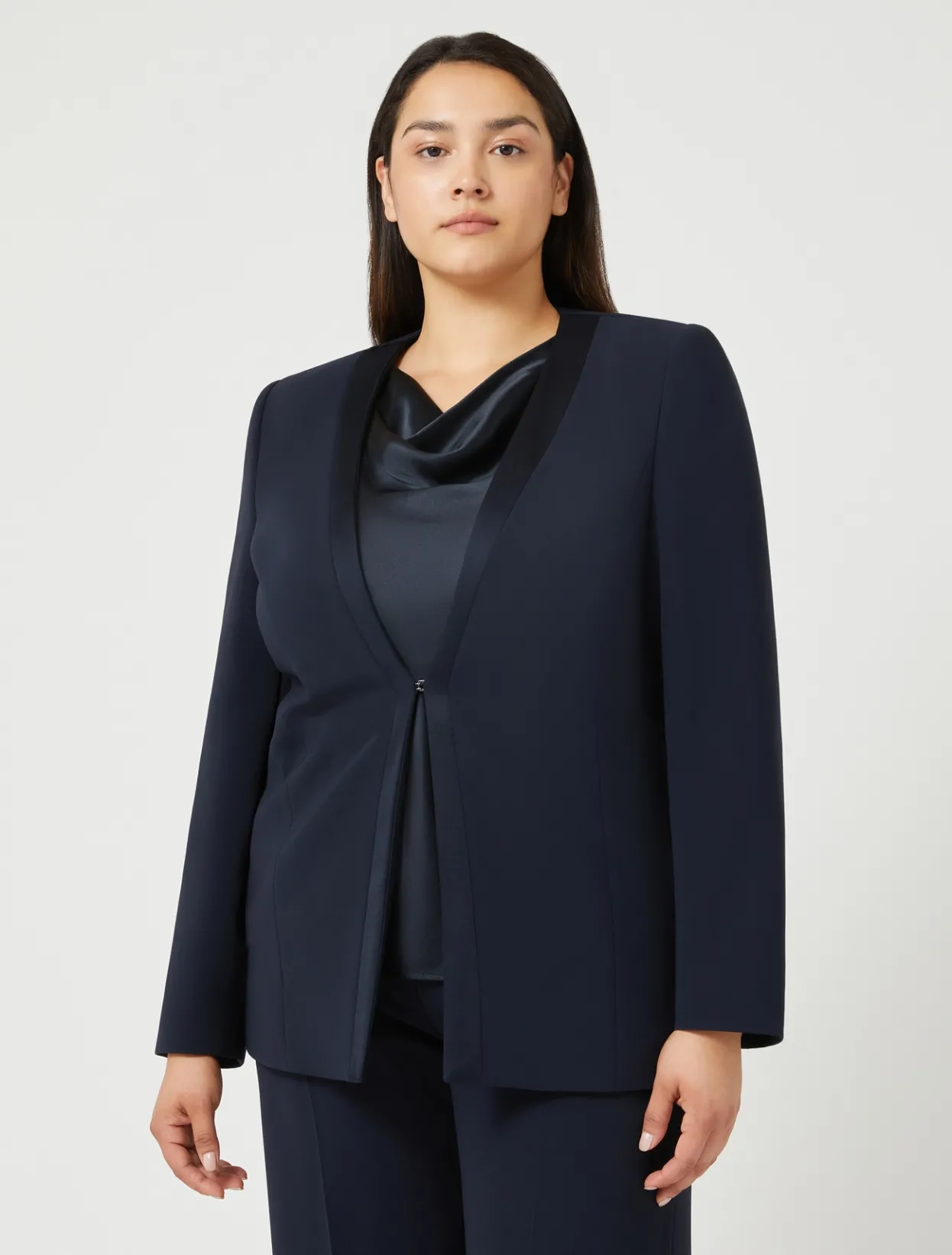 Jackets | Jacket & Blazers | Marina Rinaldi Blazer jacket in triacetate cady MIDNIGHTBLUE