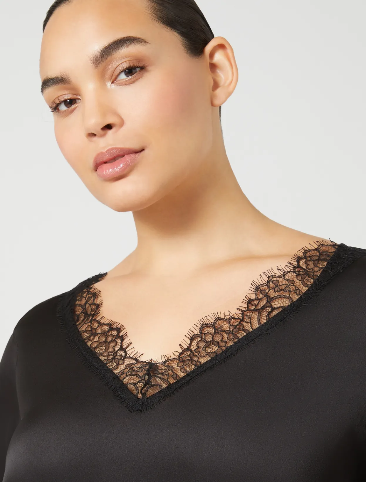 Blouses & Shirts | Blouses & Shirts | Marina Rinaldi Blouse with lace details BLACK