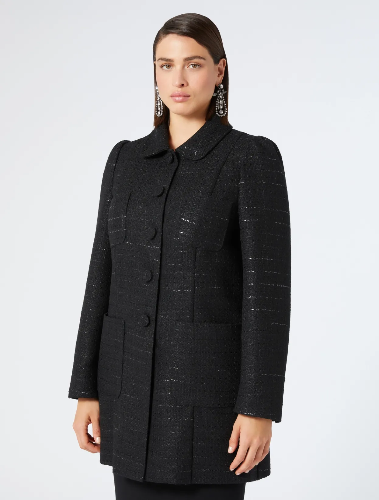 Jacket & Blazers | Jacket & Blazers | Marina Rinaldi Bouclé fabric jacket BLACK