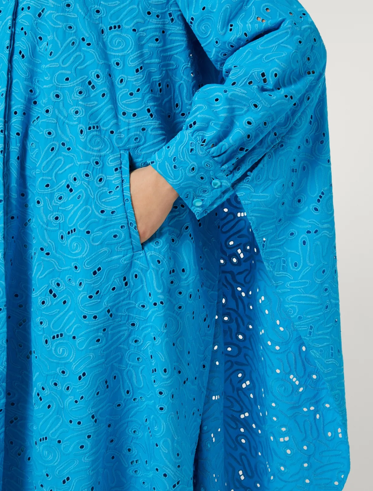 Dresses | Dresses | Marina Rinaldi Broderie anglaise poplin dress TURQUOISE