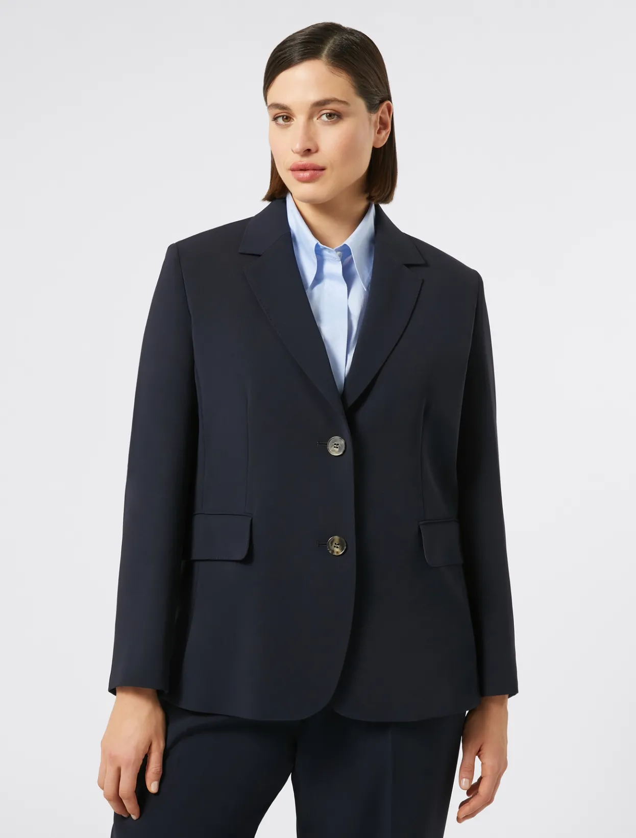 Jacket & Blazers | Jacket & Blazers | Marina Rinaldi Cady blazer jacket MIDNIGHTBLUE