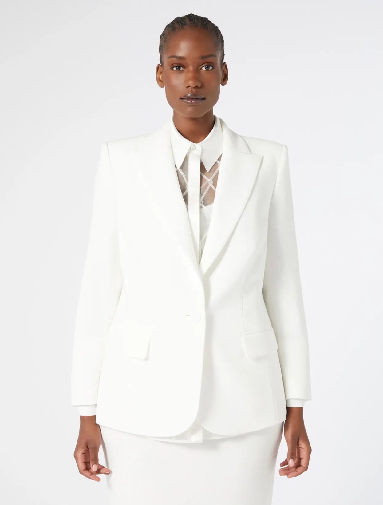 Jackets | Jacket & Blazers | Marina Rinaldi Cady blazer jacket WHITE