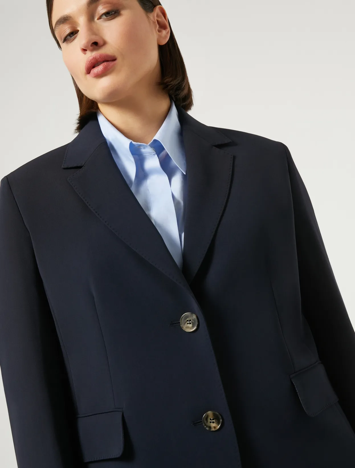 Jacket & Blazers | Jacket & Blazers | Marina Rinaldi Cady blazer jacket MIDNIGHTBLUE