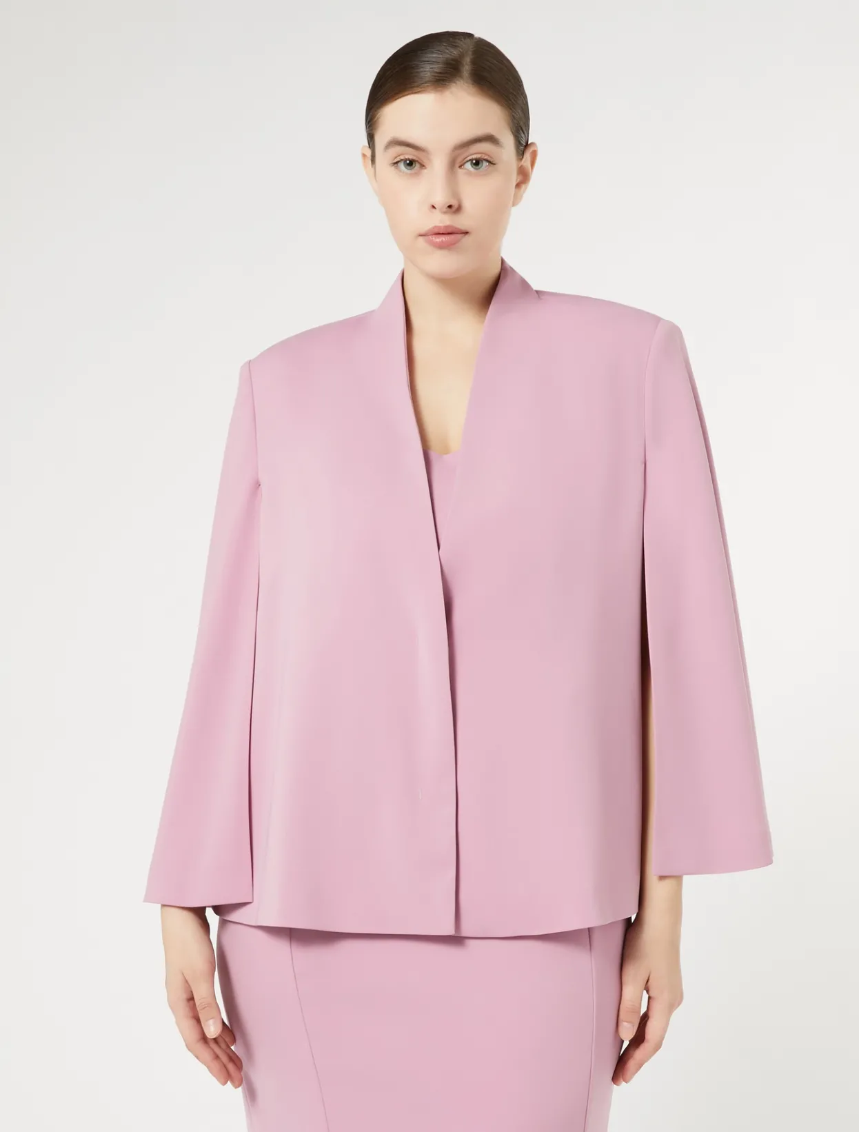 Jackets | Jacket & Blazers | Marina Rinaldi Cady cape jacket ANTIQUEROSE