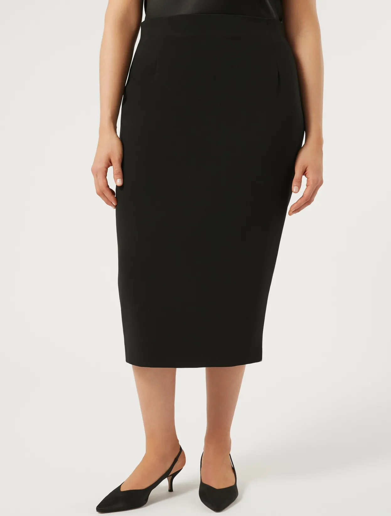 Trousers And Skirts | Skirts | Marina Rinaldi Cady pencil skirt BLACK