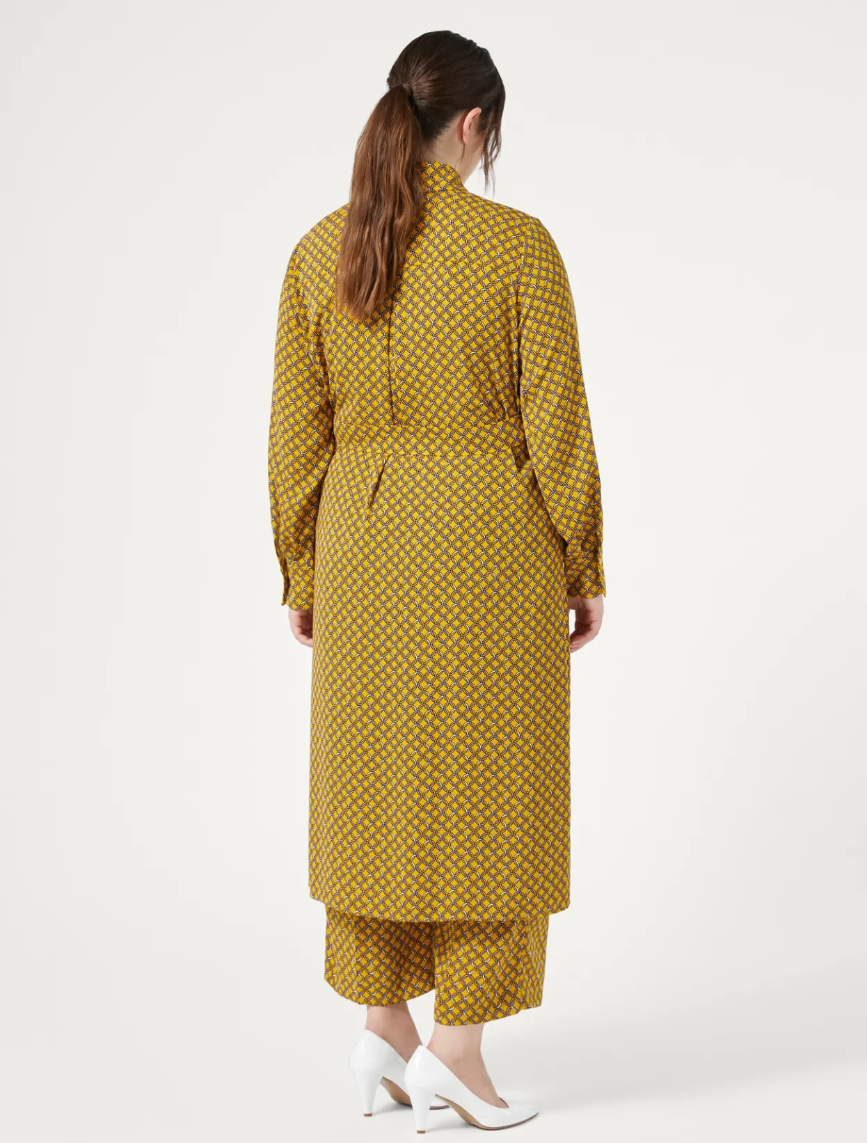 Dresses | Dresses | Marina Rinaldi Cady shirt dress YELLOW