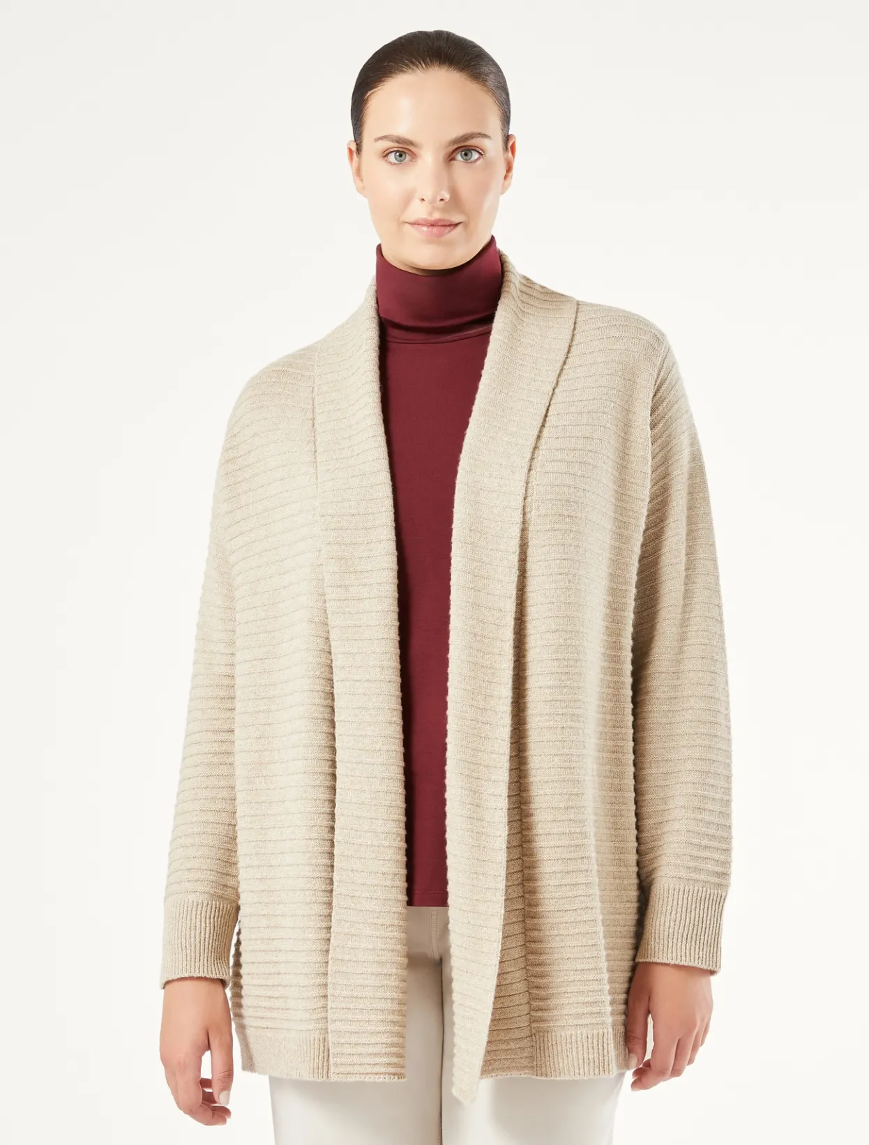 Knitwear | Knitwear | Marina Rinaldi Cashmere blend cardigan BEIGE