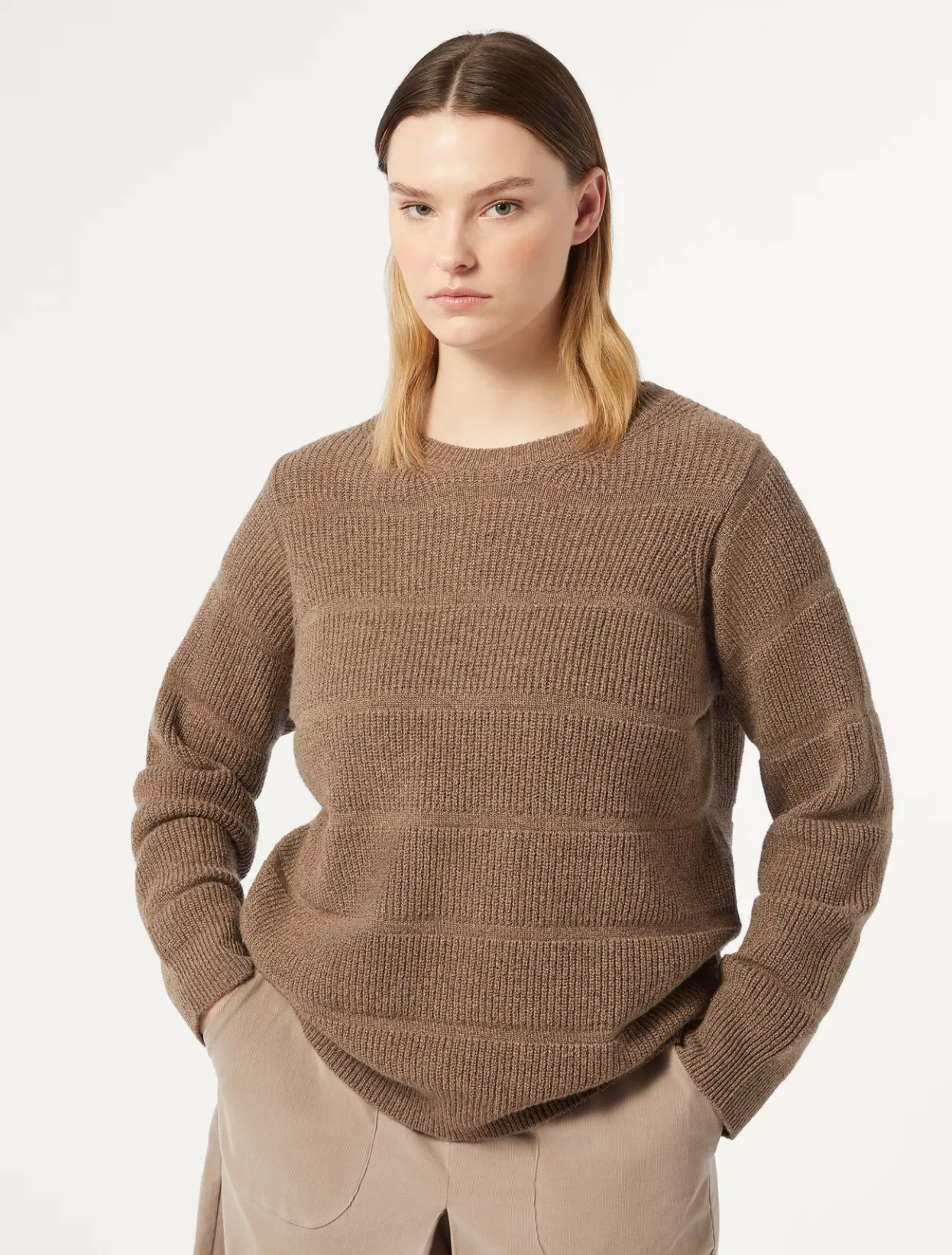 Knitwear | Knitwear | Marina Rinaldi Cashmere blend jumper TURTLEDOVE