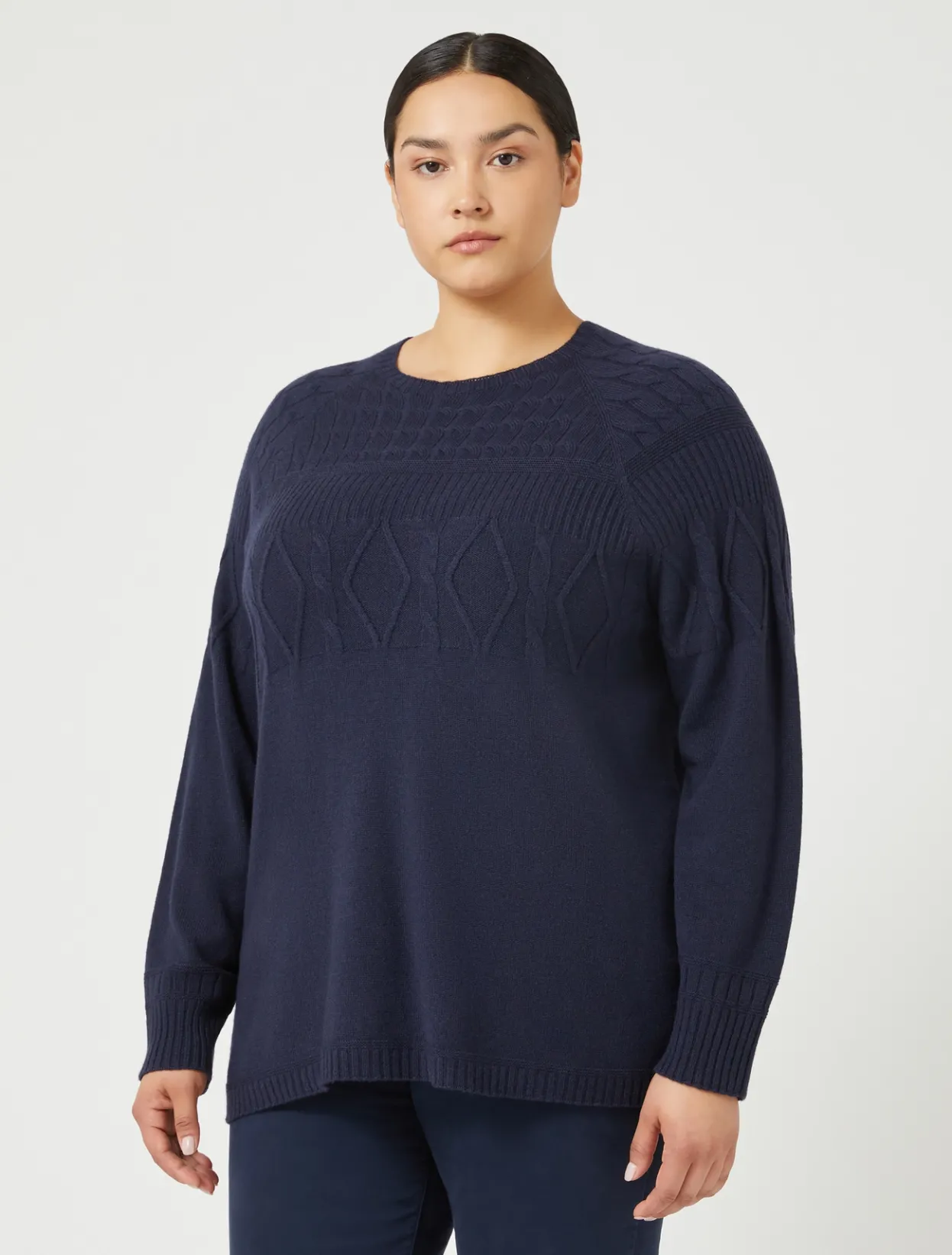 Knitwear | Knitwear | Marina Rinaldi Cashmere blend jumper MIDNIGHTBLUE