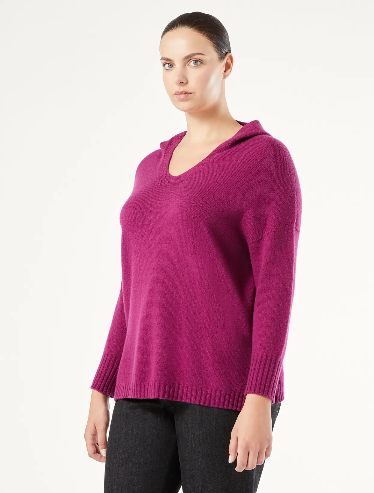 Knitwear | Knitwear | Marina Rinaldi Cashmere blend jumper BORDEAUX