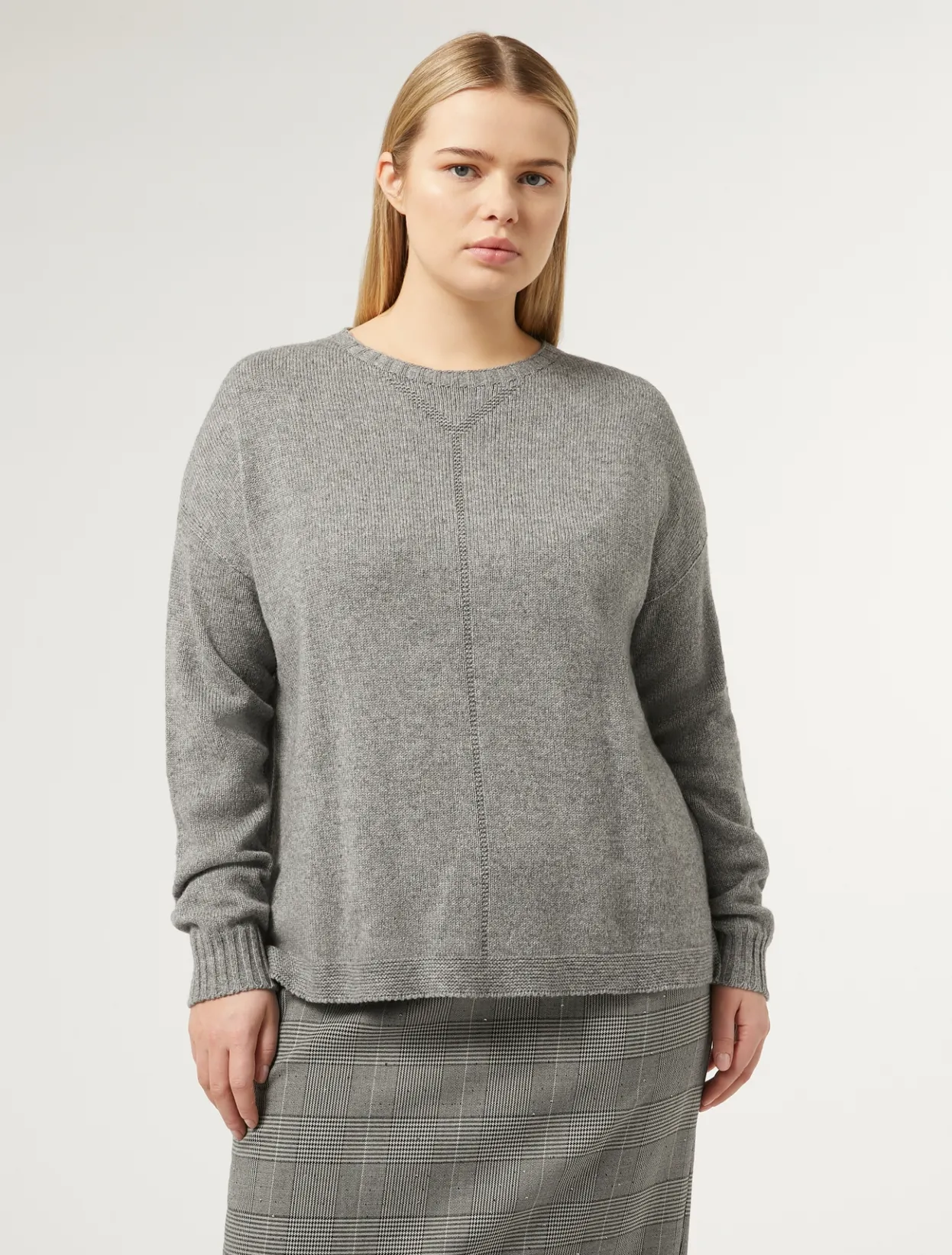 Knitwear | Knitwear | Marina Rinaldi Cashmere blend jumper MEDIUMGREY