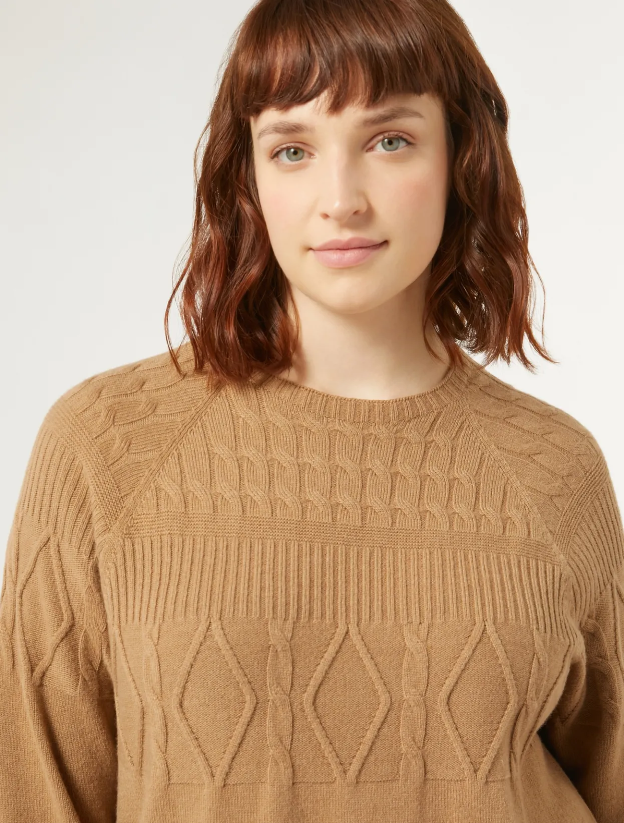 Knitwear | Knitwear | Marina Rinaldi Cashmere blend jumper CAMEL