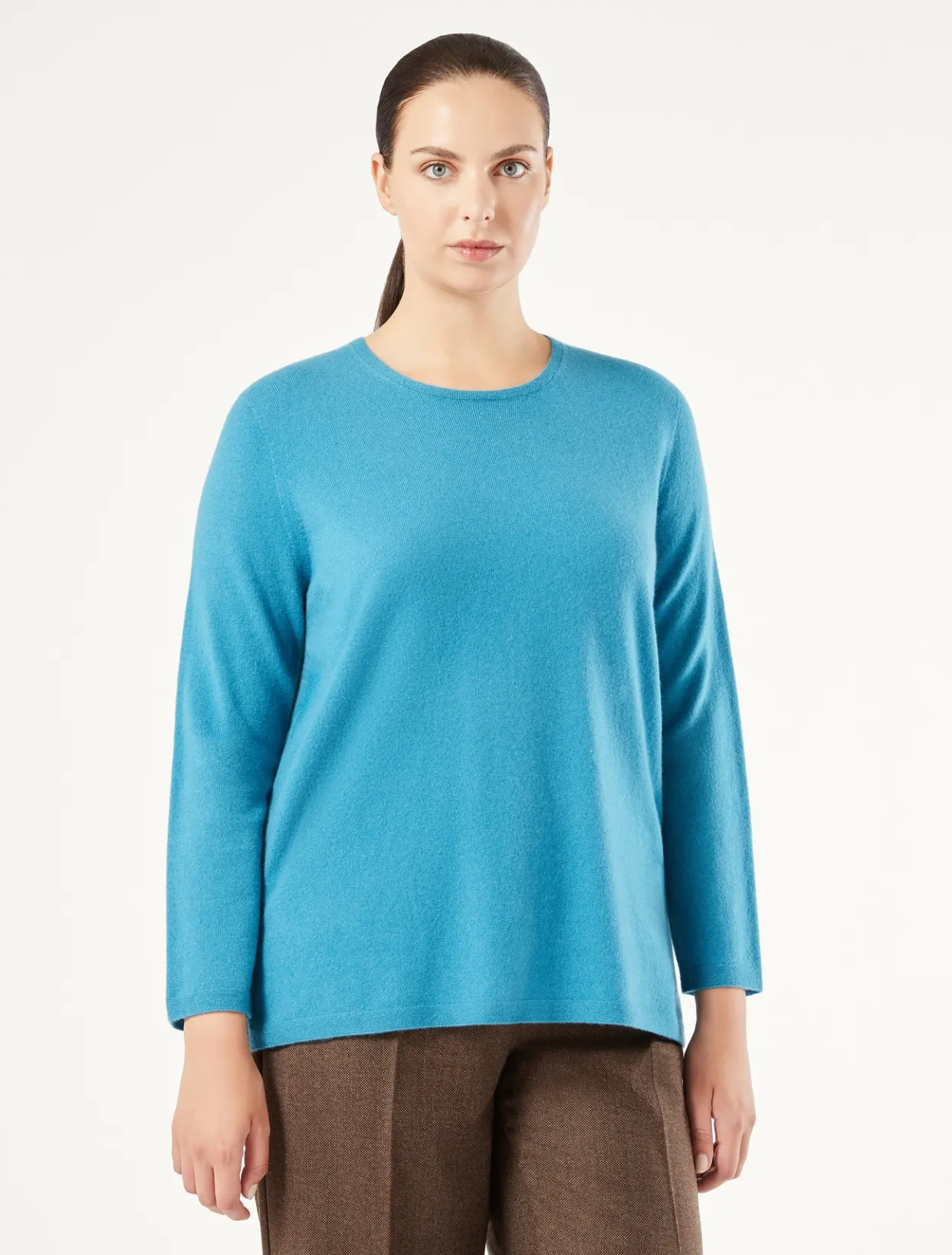 Knitwear | Knitwear | Marina Rinaldi Cashmere jumper TURQUOISE