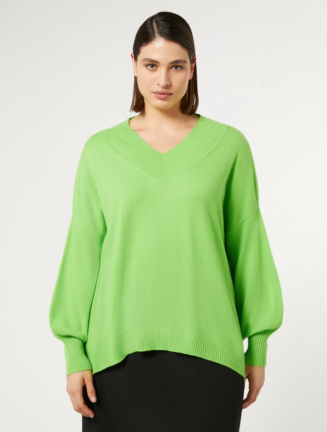 Knitwear | Knitwear | Marina Rinaldi Cashmere sweater LIME