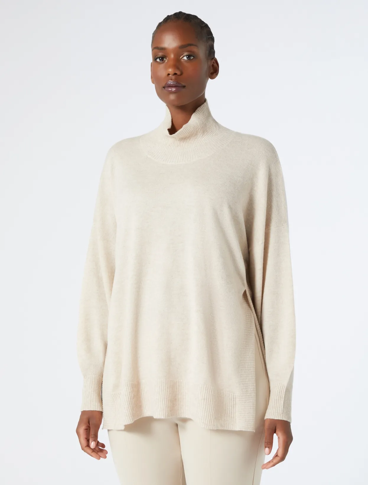 Knitwear | Knitwear | Marina Rinaldi Cashmere sweater BEIGE