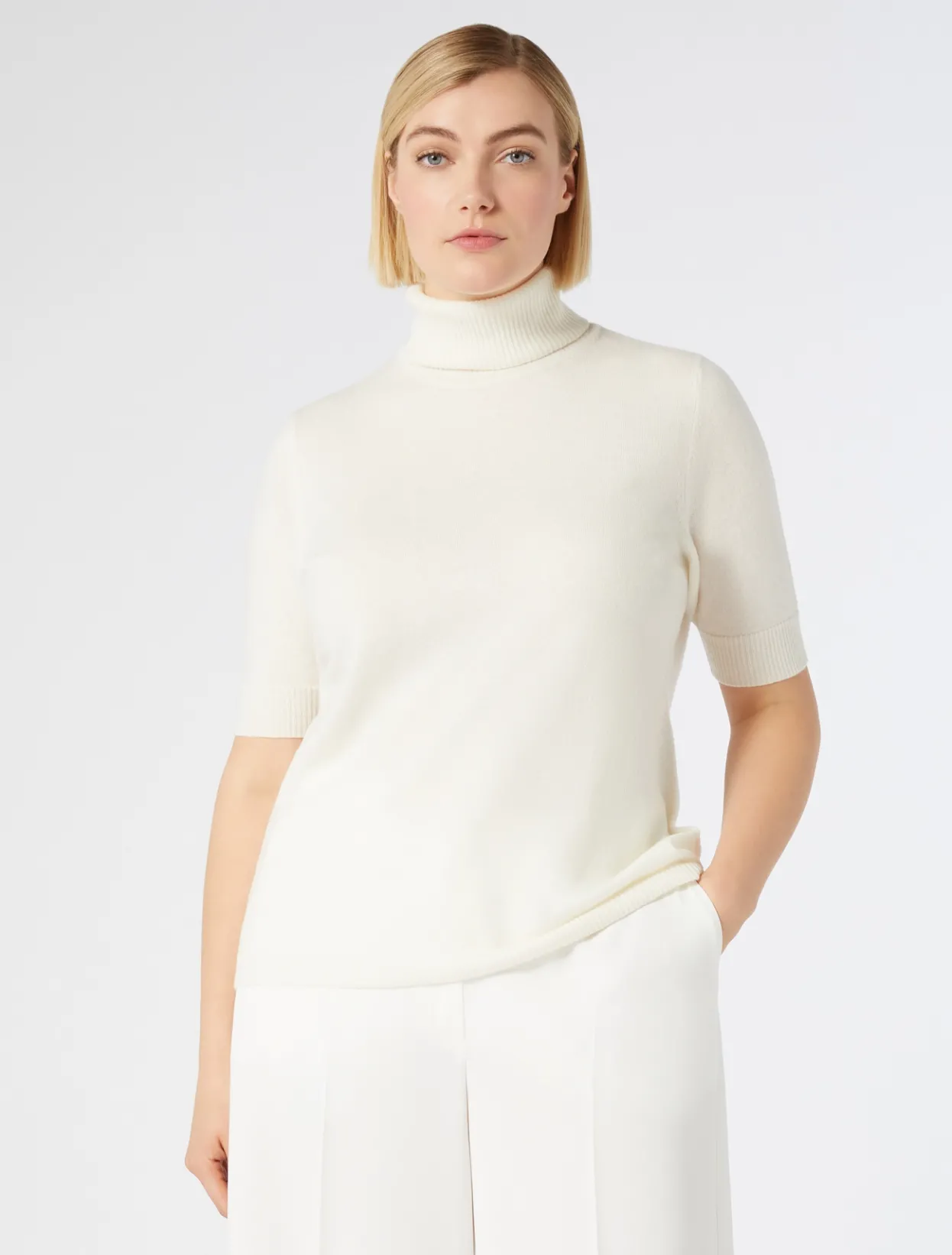 Knitwear | Knitwear | Marina Rinaldi Cashmere sweater WHITE