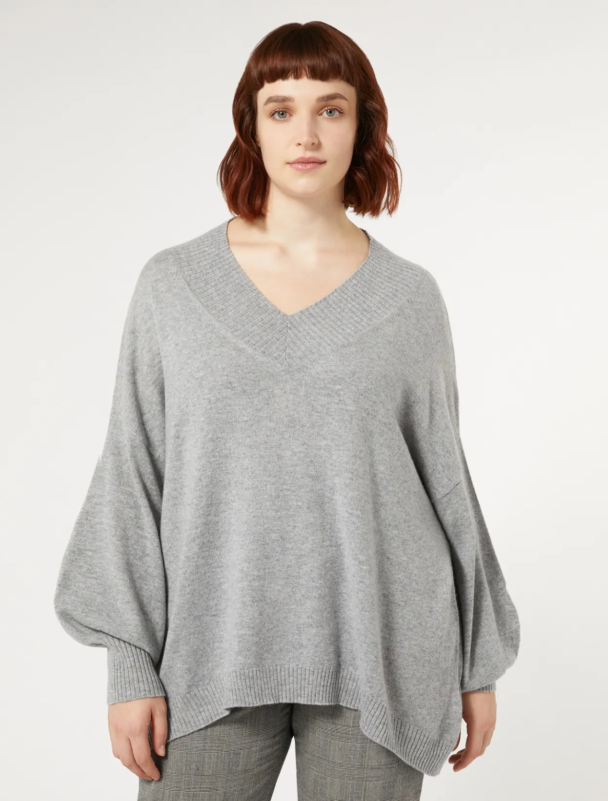 Knitwear | Knitwear | Marina Rinaldi Cashmere sweater MEDIUMGREY