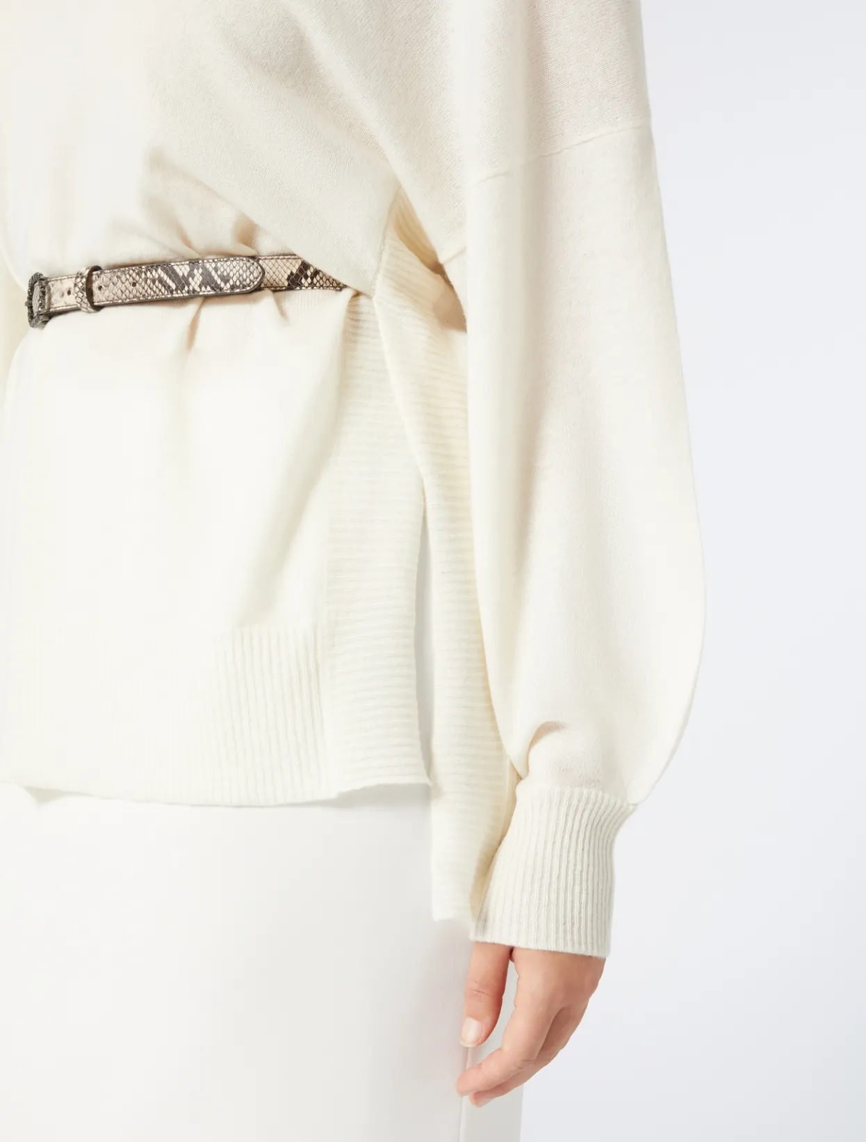 Knitwear | Knitwear | Marina Rinaldi Cashmere sweater WHITE