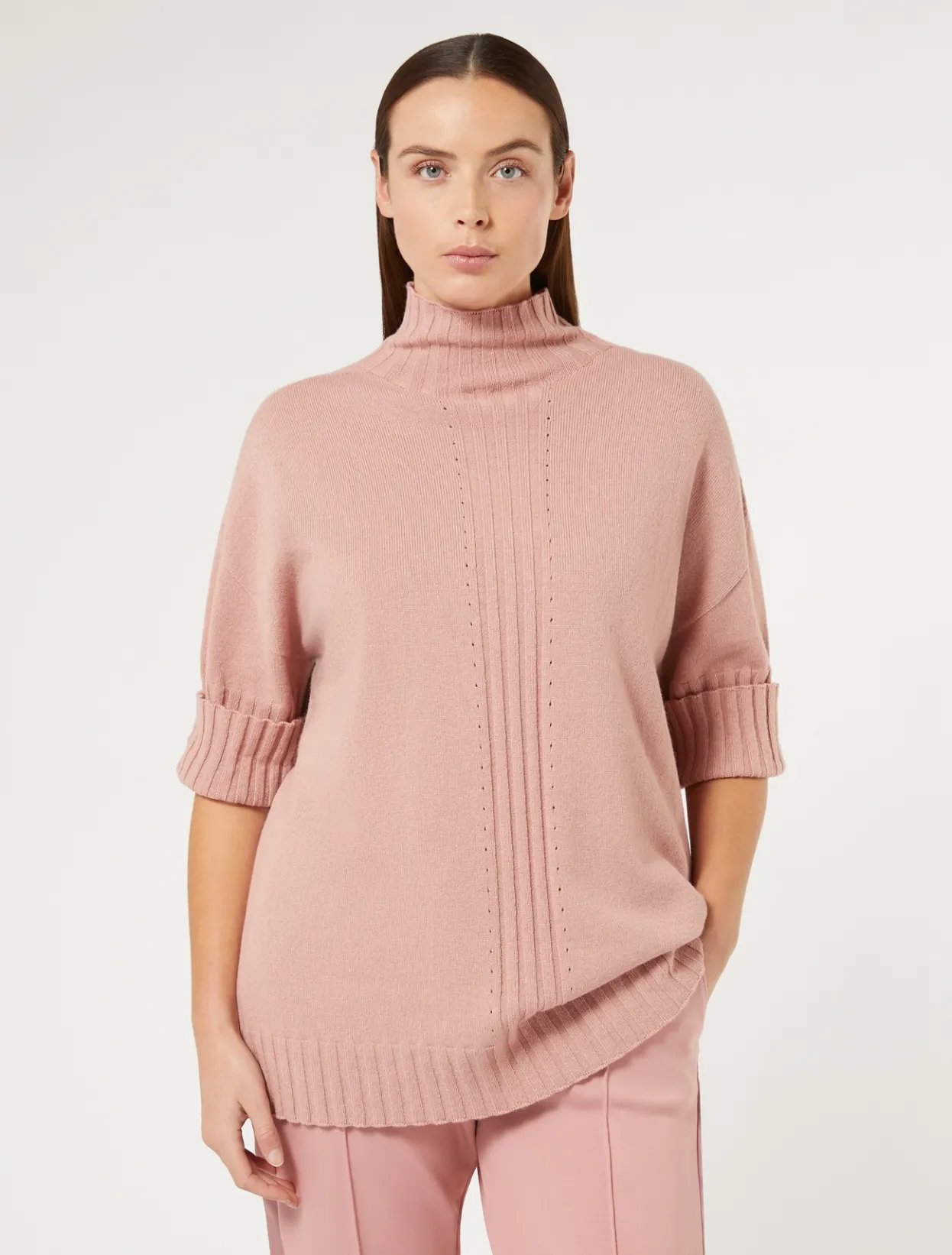 Knitwear | Knitwear | Marina Rinaldi Cashmere-blend sweater ANTIQUEROSE