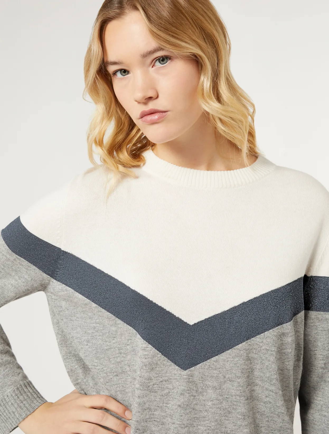 Knitwear | Knitwear | Marina Rinaldi Cashmere-blend sweater MEDIUMGREY