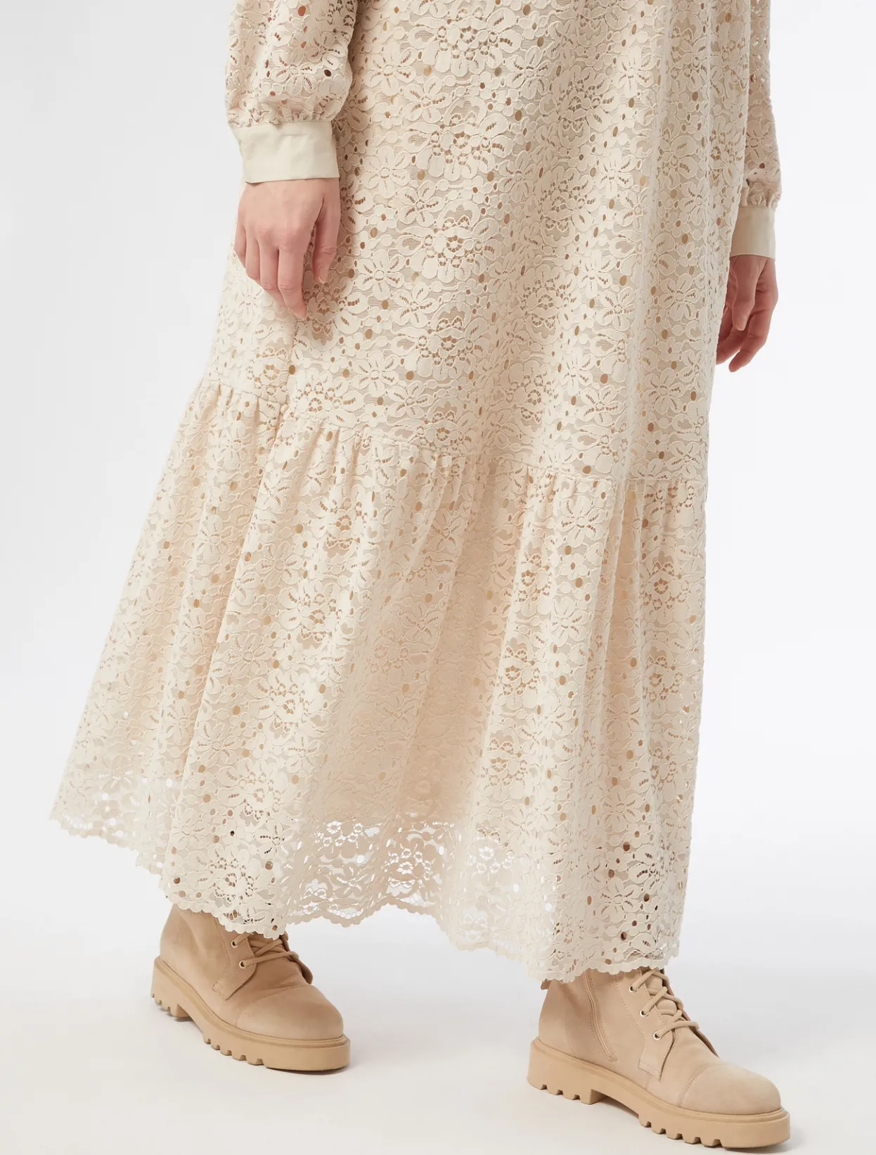 Dresses | Dresses | Marina Rinaldi Chenille lace dress NATURAL