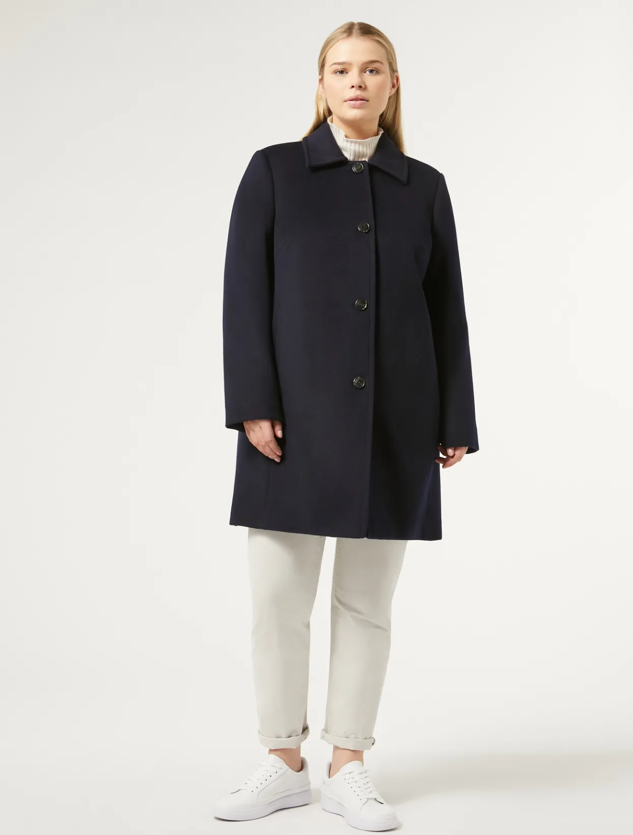 Coats | Coats | Marina Rinaldi Coat in wool drap MIDNIGHTBLUE