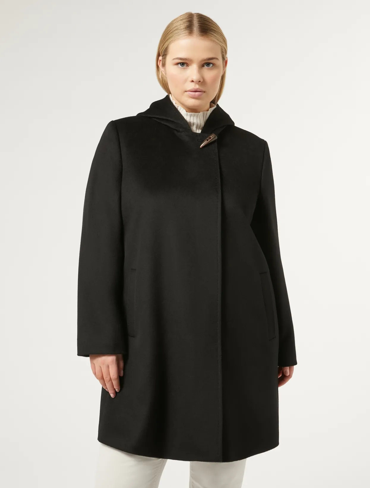 Coats | Coats | Marina Rinaldi Coat in wool drap BLACK