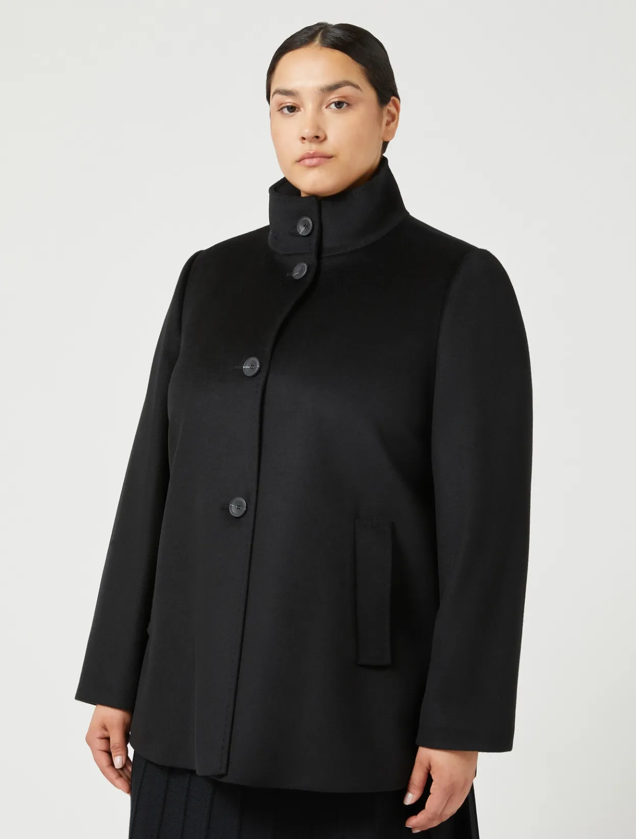 Coats | Coats | Marina Rinaldi Coat in wool drap BLACK