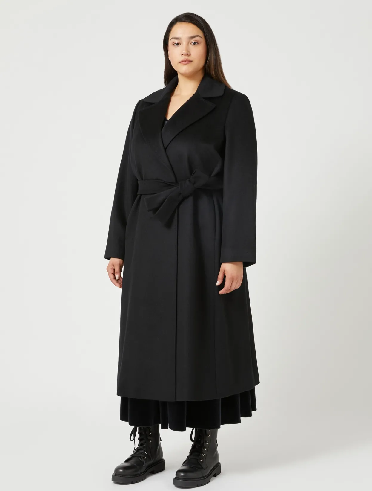 Coats | Coats | Marina Rinaldi Coat in wool drap BLACK