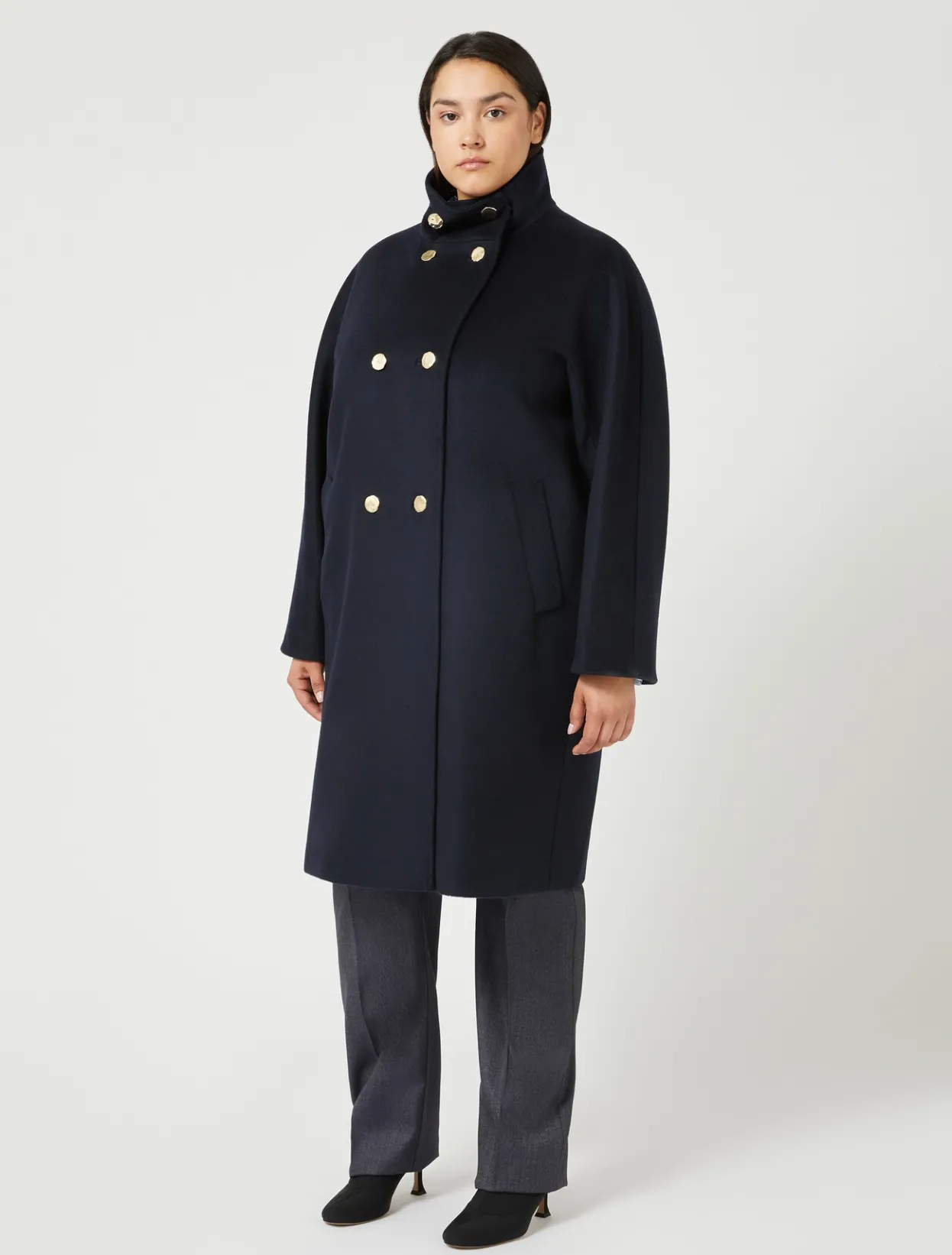 Coats | Coats | Marina Rinaldi Coat in wool drap MIDNIGHTBLUE