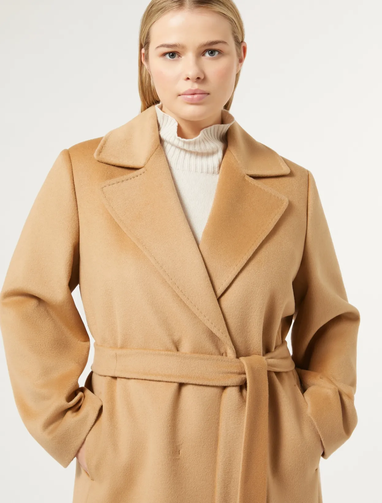 Coats | Coats | Marina Rinaldi Coat in wool drap CAMEL