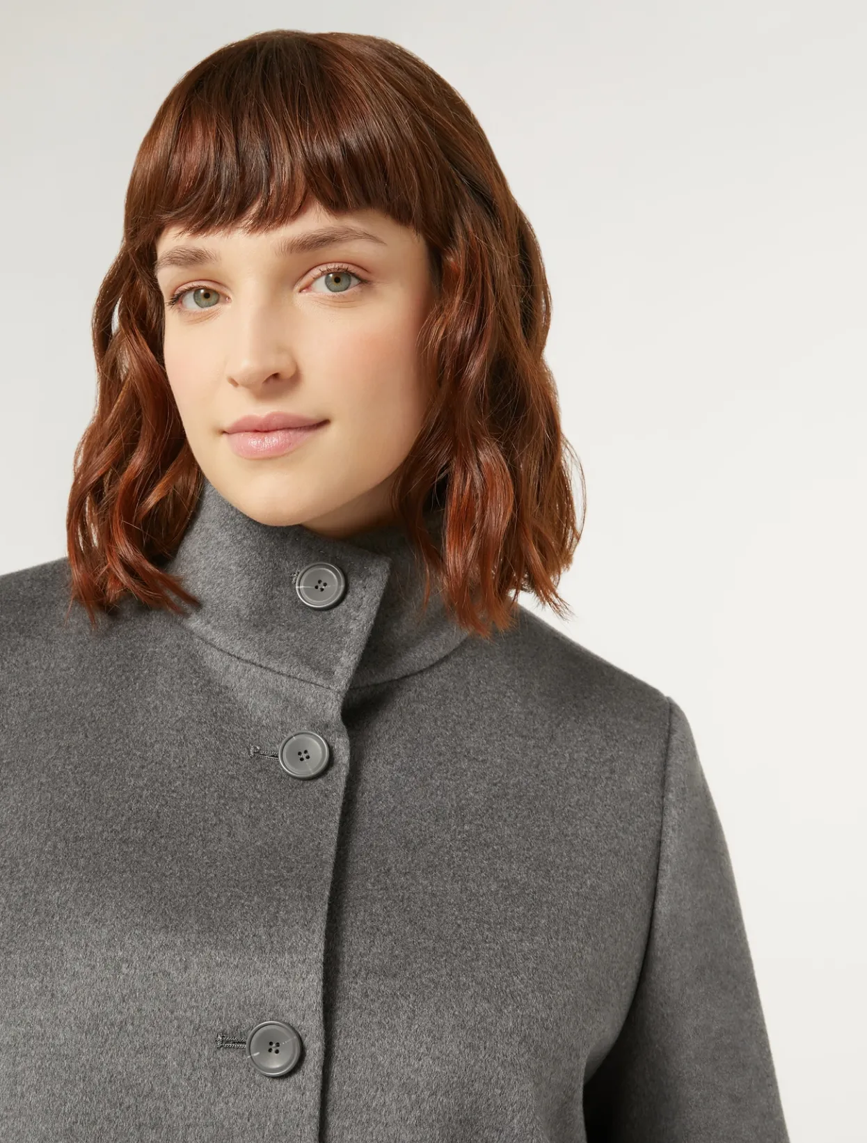 Coats | Coats | Marina Rinaldi Coat in wool drap MEDIUMGREY