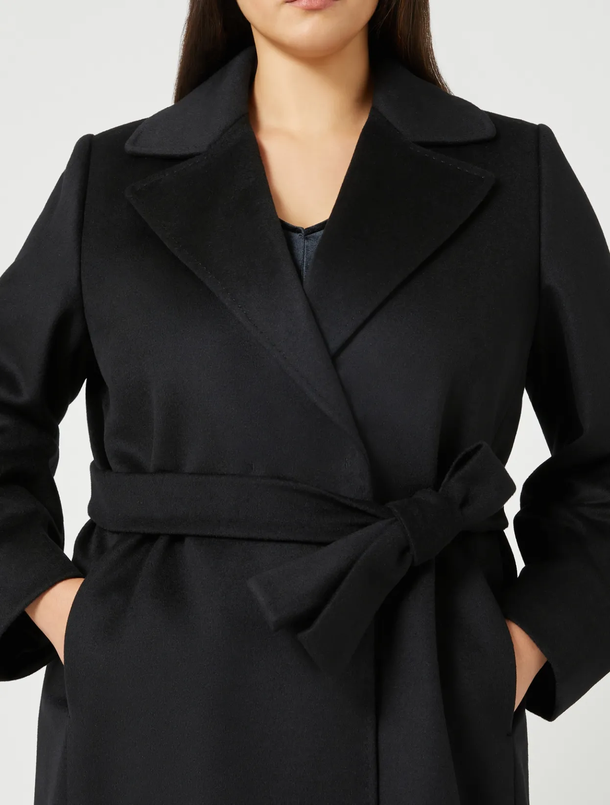 Coats | Coats | Marina Rinaldi Coat in wool drap BLACK