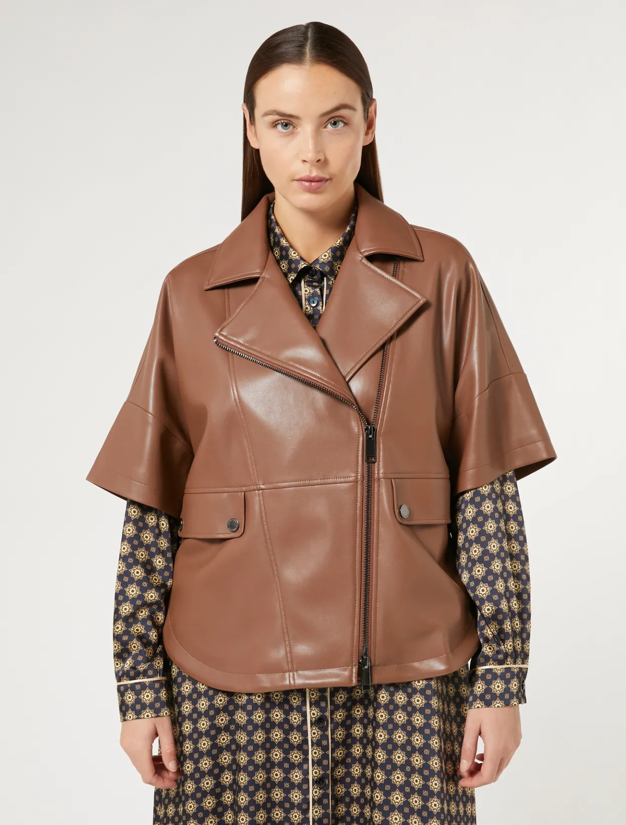 Jacket & Blazers | Jacket & Blazers | Marina Rinaldi Coated fabric jacket BRONZE