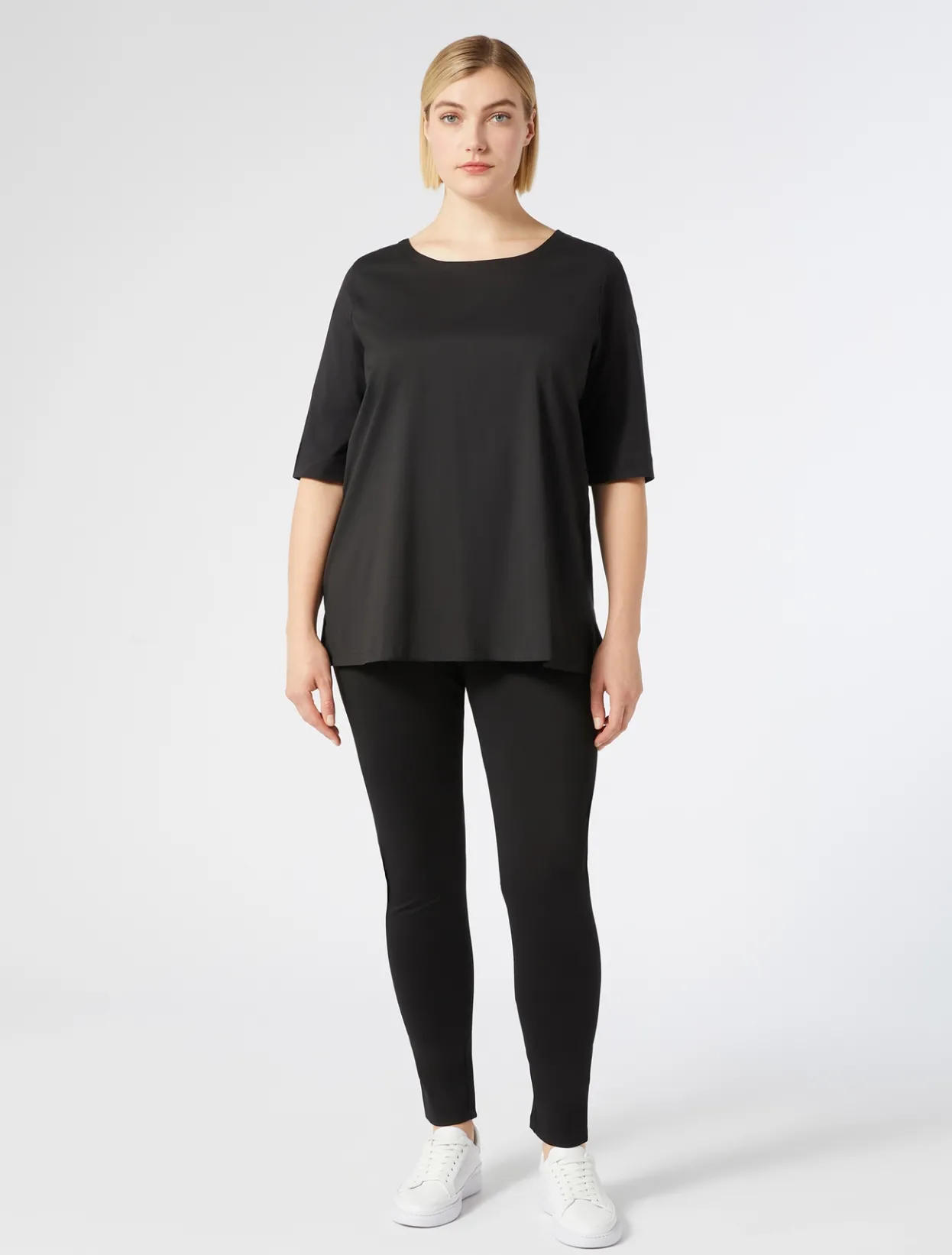 Trousers & Jeans | Trousers & Jeans | Marina Rinaldi Compact jersey leggings BLACK