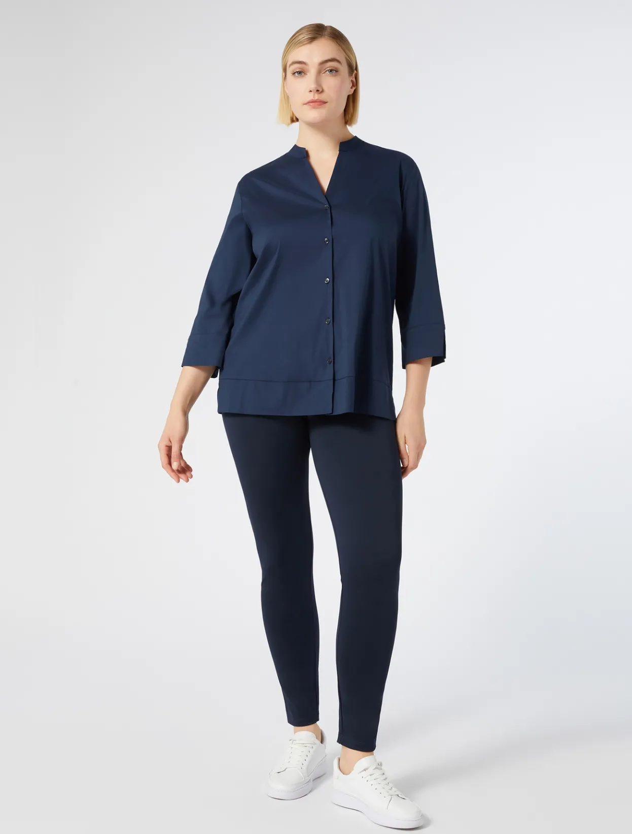 Trousers & Jeans | Trousers & Jeans | Marina Rinaldi Compact jersey leggings MIDNIGHTBLUE