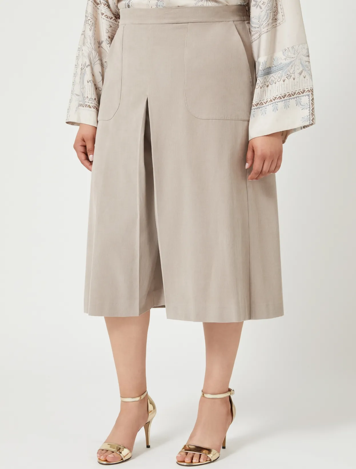 Trousers & Jeans | Trousers & Jeans | Marina Rinaldi Corduroy culottes BEIGE