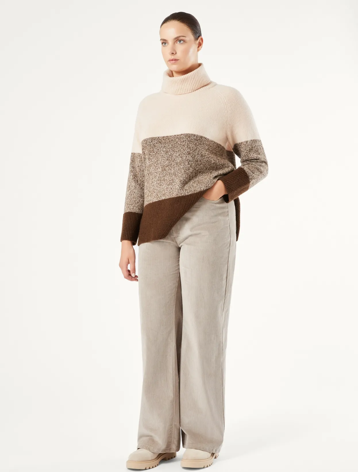 Trousers & Jeans | Trousers & Jeans | Marina Rinaldi Corduroy trousers TURTLEDOVE