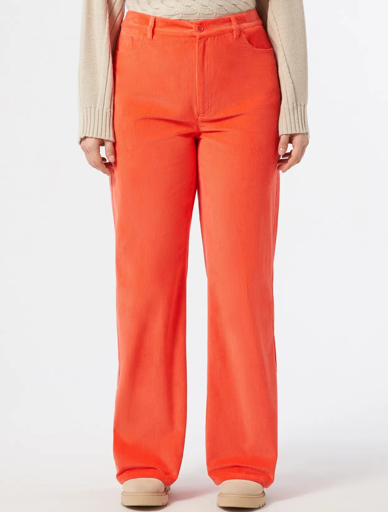 Trousers & Jeans | Trousers & Jeans | Marina Rinaldi Corduroy trousers CORAL