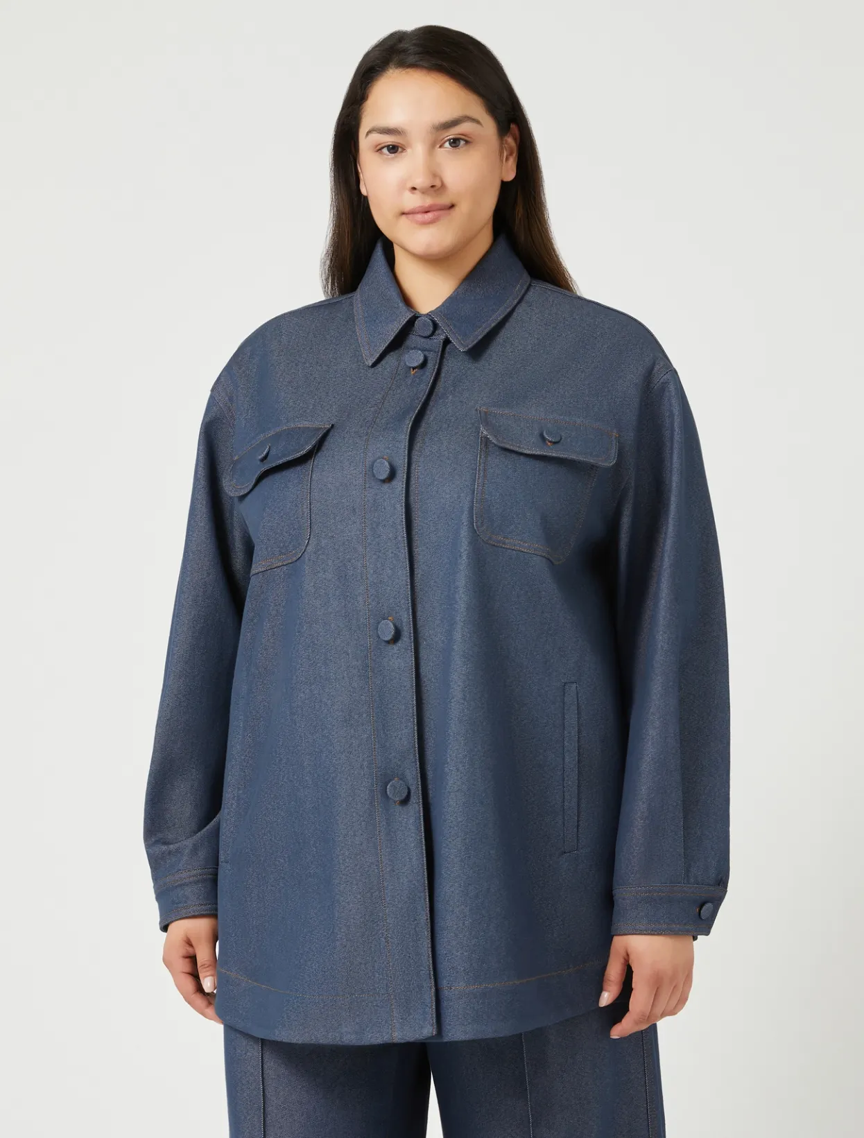 Blouses & Shirts | Blouses & Shirts | Marina Rinaldi Cotton blend bull jacket BLUEJEANS