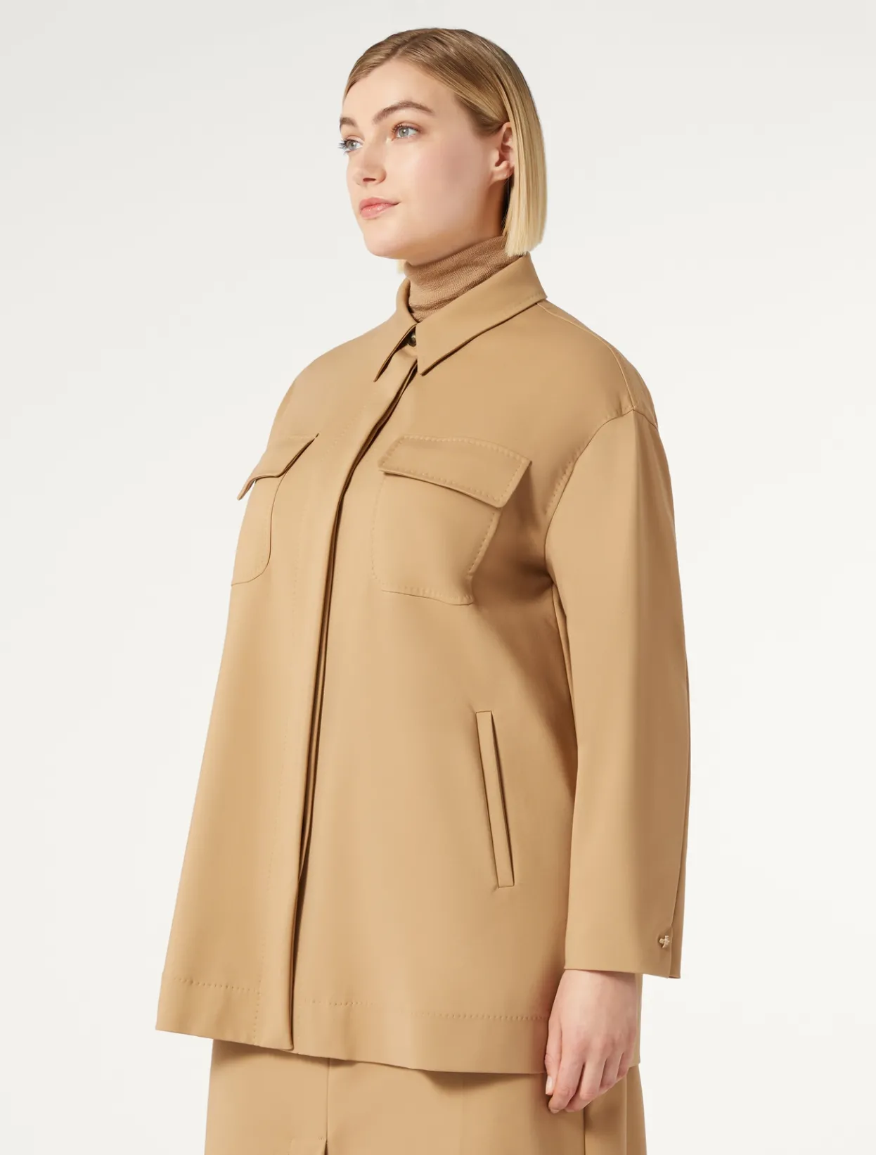 Blouses & Shirts | Blouses & Shirts | Marina Rinaldi Cotton blend canvas jacket GOLD