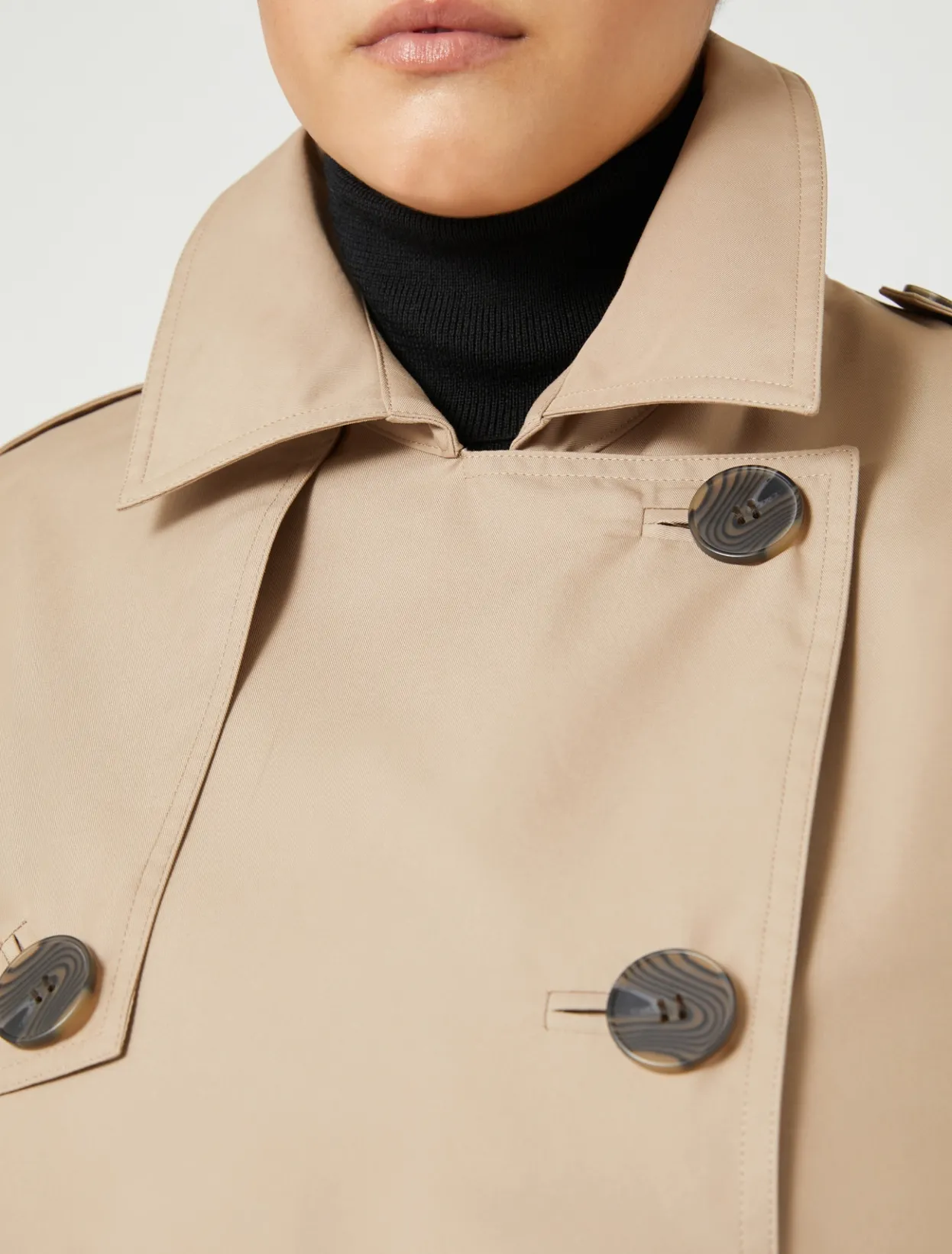 Coats | Coats | Marina Rinaldi Cotton blend water-resistant trench coat KAKI