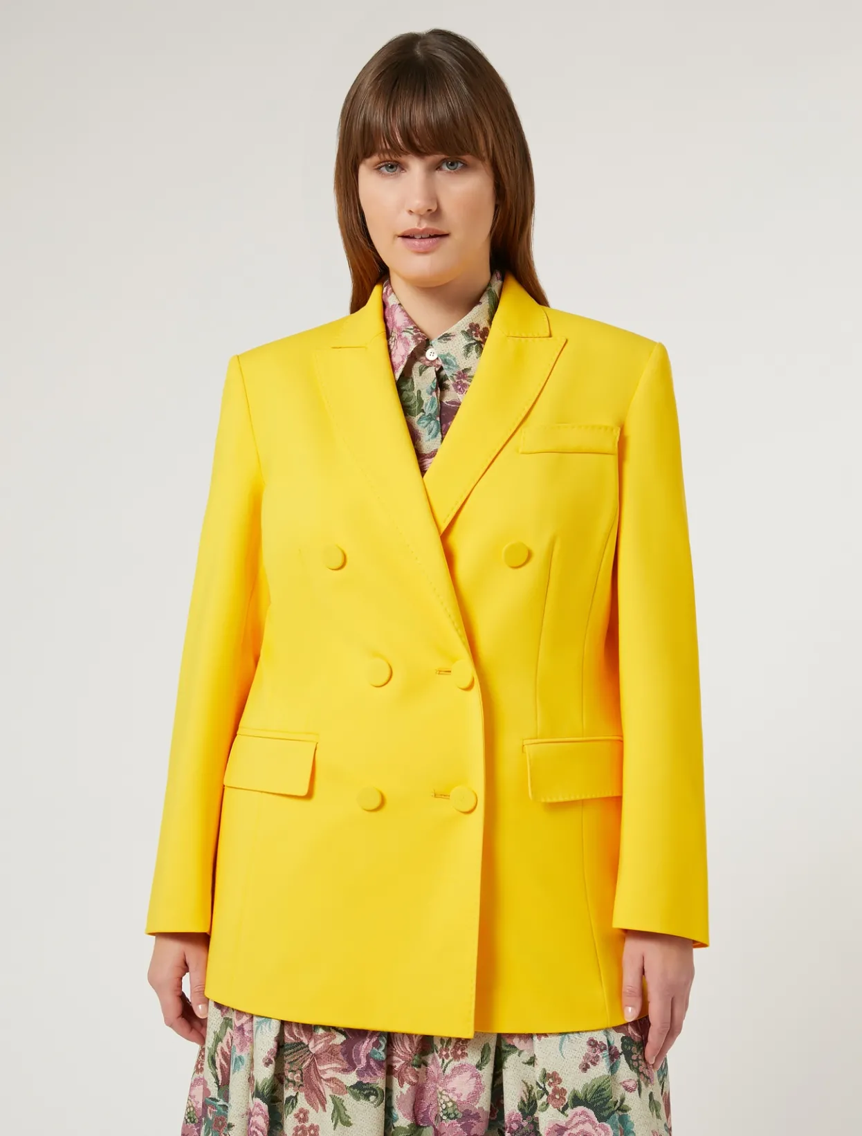 Jacket & Blazers | Jacket & Blazers | Marina Rinaldi Cotton canvas blazer jacket BRIGHTYELLOW