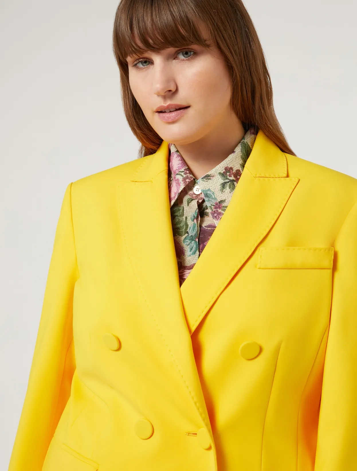 Jacket & Blazers | Jacket & Blazers | Marina Rinaldi Cotton canvas blazer jacket BRIGHTYELLOW