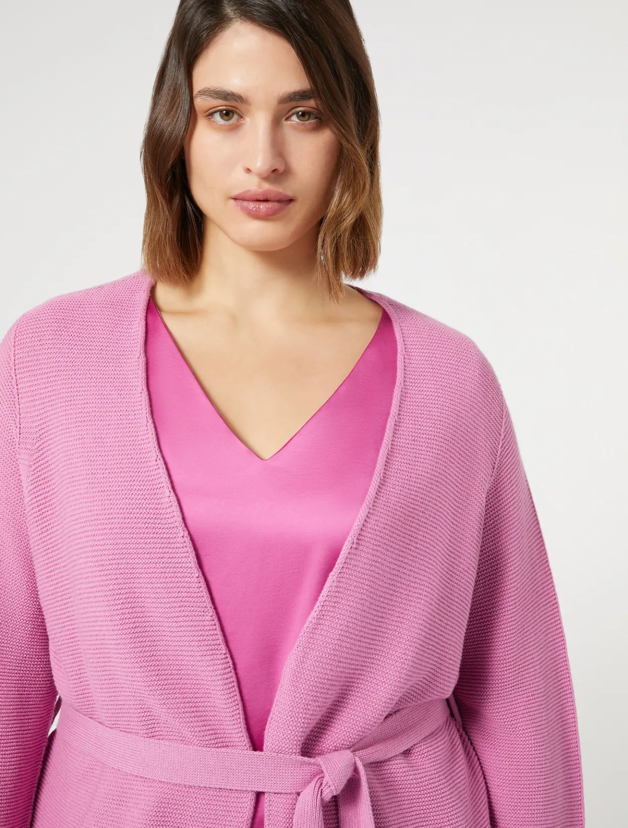 Knitwear | Knitwear | Marina Rinaldi Cotton cardigan PINK