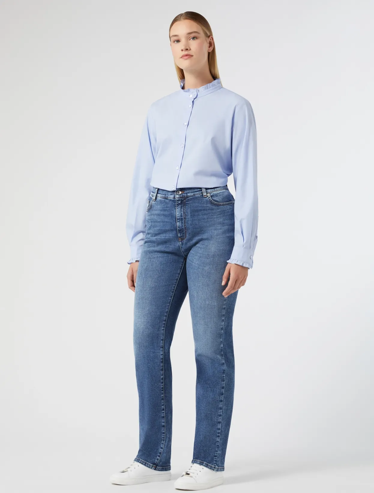 Trousers & Jeans | Trousers & Jeans | Marina Rinaldi Cotton denim jeans NAVY