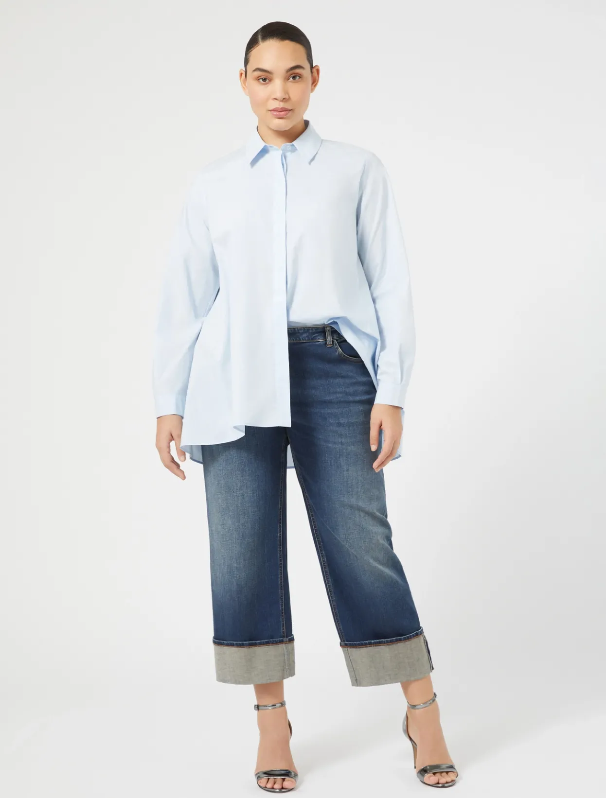 Trousers & Jeans | Trousers & Jeans | Marina Rinaldi Cotton denim jeans MIDNIGHTBLUE