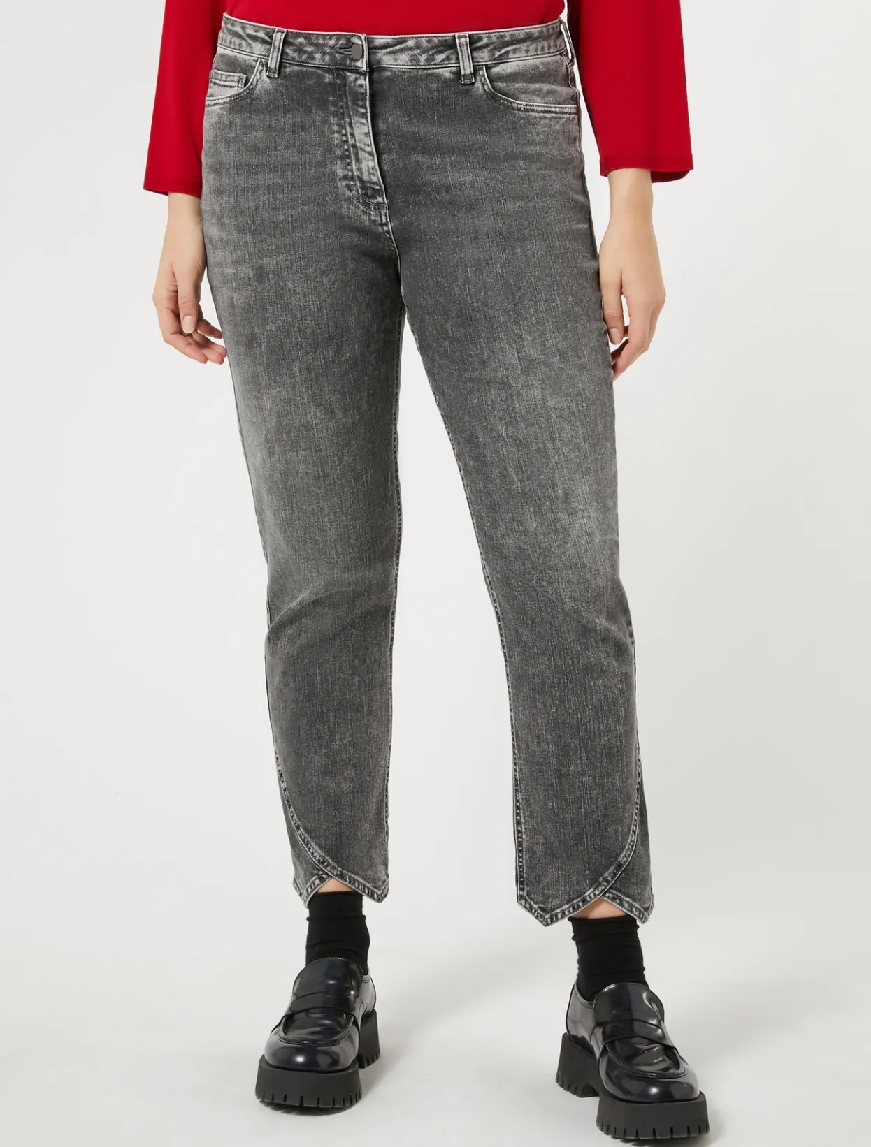 Trousers & Jeans | Trousers & Jeans | Marina Rinaldi Cotton denim jeans BLACK